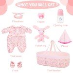 8-Piece Baby Doll Clothes and Accessories Set