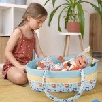 9-Piece Reborn Baby Doll Clothes Set with Bassinet