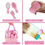 28 PCS Baby Doll Accessories Playset with Bottles