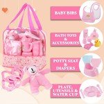 28 PCS Baby Doll Accessories Playset with Bottles