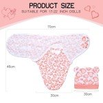 2-Piece Swaddle Blanket & Hat for Reborn Dolls