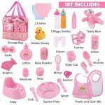 28 PCS Baby Doll Accessories Playset with Bottles