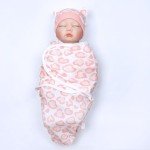 2-Piece Swaddle Blanket & Hat for Reborn Dolls