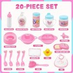 20-Piece Baby Doll Feeding & Caring Accessory Set