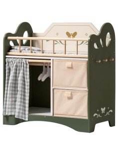 Robotine Wooden Baby Doll Crib with Storage