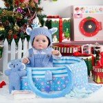 9PCS Knitted Clothes & Bassinet for Reborn Dolls