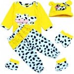 Cows Pattern Baby Doll Outfit Set for 17-22 Inch