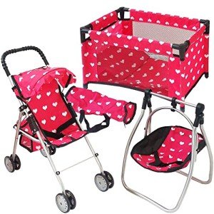 3-in-1 Baby Doll Accessories Furniture Set