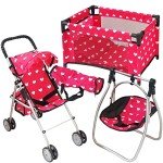 3-in-1 Baby Doll Accessories Furniture Set