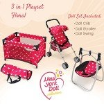 3-in-1 Baby Doll Accessories Furniture Set