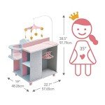 6-in-1 Wooden Baby Doll Changing Station Set