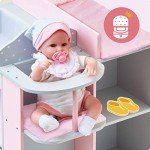 6-in-1 Wooden Baby Doll Changing Station Set