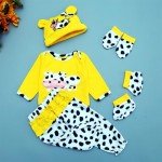 Cows Pattern Baby Doll Outfit Set for 17-22 Inch