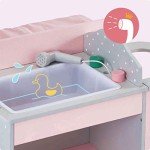 6-in-1 Wooden Baby Doll Changing Station Set