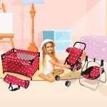 3-in-1 Baby Doll Accessories Furniture Set