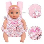 Pink Flower Baby Doll Carrier with Adjustable Straps