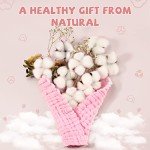 Soft Baby Washcloths and Burp Cloths, 6 Pack