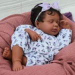 SCOM 20-Inch Realistic Reborn Black Girl Doll