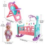 20-Piece Baby Doll Set with Crib and Accessories