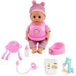 20-Piece Baby Doll Set with Crib and Accessories