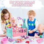 20-Piece Baby Doll Set with Crib and Accessories