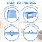 BABESIDE Foldable Doll Crib with Storage Bag
