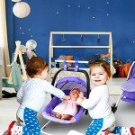Anivia 2-in-1 Doll Bed and Swing Set