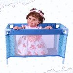 BABESIDE Foldable Doll Crib with Storage Bag