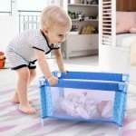 BABESIDE Foldable Doll Crib with Storage Bag