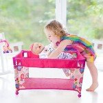 JIZHI Foldable Doll Playpen with Storage Bag