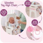Wooden High Chair for 18-Inch Reborn Dolls