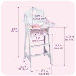 Wooden High Chair for 18-Inch Reborn Dolls
