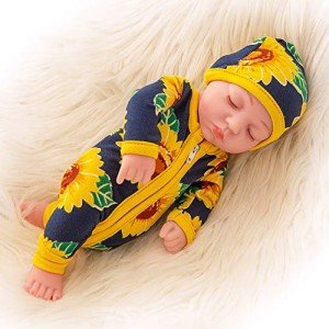 10-Inch Reborn Baby Doll with Sunflower Outfit