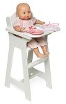 Wooden High Chair for 18-Inch Reborn Dolls