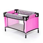 Bayer Doll High Chair and Crib Set - Pink Dots