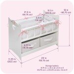 Wooden Doll Bed Set for 18-Inch Dolls