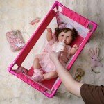 Foldable Baby Doll Crib for 17-21 Inch Dolls