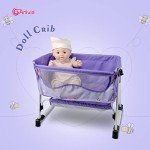 ANIVIA 2-in-1 Doll Bed and Swing Set