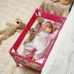Foldable Baby Doll Crib for 17-21 Inch Dolls