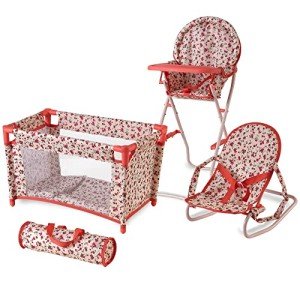 Floral 3-in-1 Doll Accessories Furniture Set
