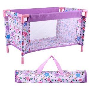 Foldable Doll Crib for 17-21 Inch Dolls
