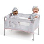 Pink Floral Travel Crib for Reborn Dolls