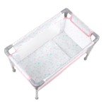 Pink Floral Travel Crib for Reborn Dolls