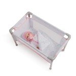 Pink Floral Travel Crib for Reborn Dolls
