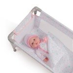 Pink Floral Travel Crib for Reborn Dolls