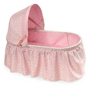 Pink Folding Doll Cradle with Bedding for 18-22" Dolls