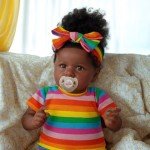 Lifelike Black Reborn Baby Doll – 22 Inches