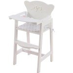 KidKraft Tiffany Bow Wooden Doll High Chair - White