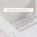 KidKraft Tiffany Bow Wooden Doll High Chair - White