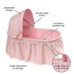 Pink Folding Doll Cradle with Bedding for 18-22" Dolls